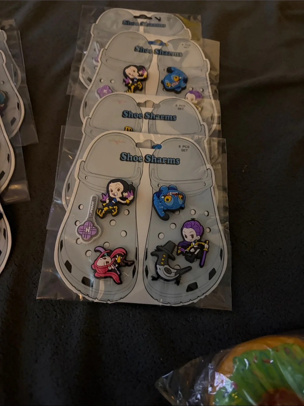 FASHION 12 pks . Kids Shoe Charms Assortment - Pink, Purple, Blue
